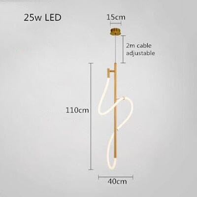 LumaTwirl LED Pendant Light — Warm Glow, Soft Shading Effect