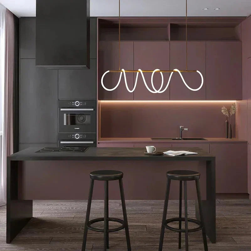 Solara 90-260V Dimmable LED Chandelier, Metal Frame Design
