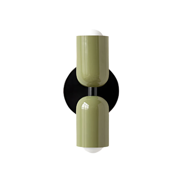 Lámpara de pared LED doble ajustable — Crema, rosa y verde