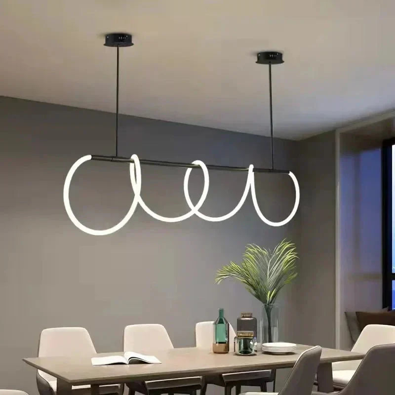 Solara 90-260V Dimmable LED Chandelier, Metal Frame Design