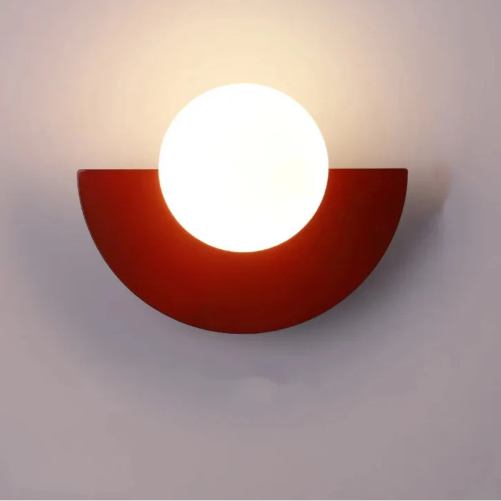 Lampă de perete LED cu design geometric modern — Abajur semicircular