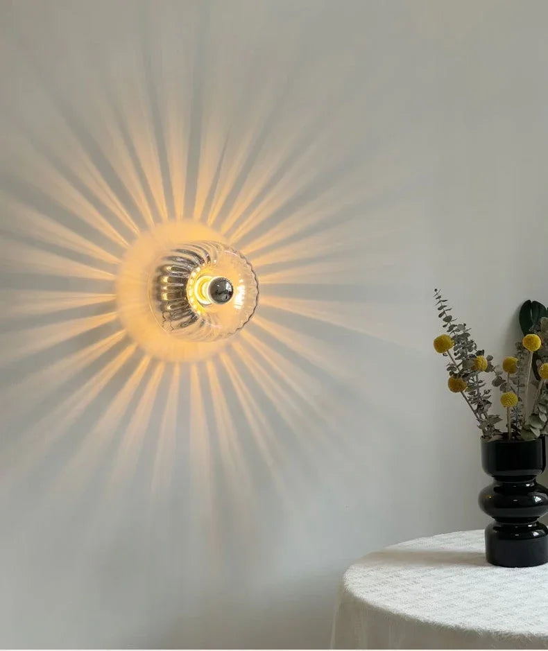 Lámpara de pared de vidrio escandinava Bauhaus - aplique moderno E14