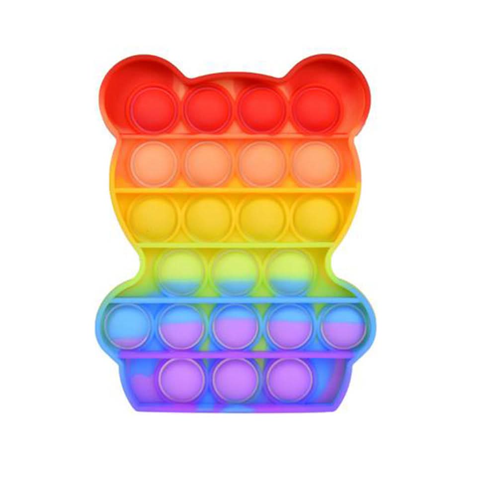 CalmWave Anti-Stress Ball — Pocket-Sized Push Pop Bubble Fidget, Rainbow