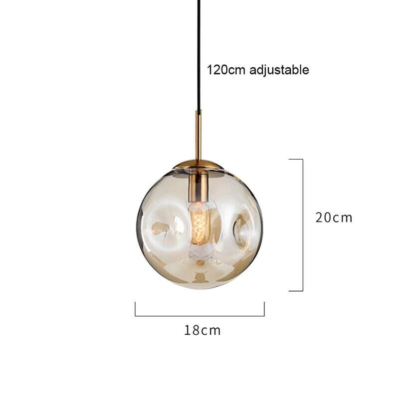 Novae-pendellampe i glas — elegant minimalistisk profil, flerfarvet finish