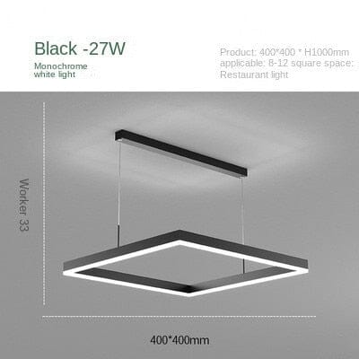 Square Geometric Pendant Chandelier — Contemporary Design, Warm Glow