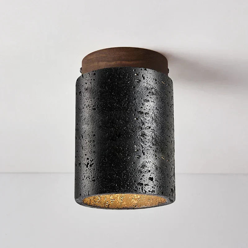 Vrimlie Aurora LED Lamp — Marble Base, Painted Wood Finish, Surface Mount Design