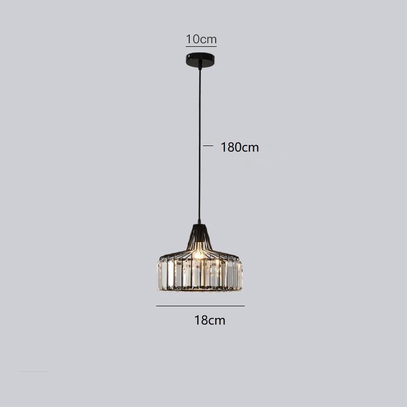 Lyra Prismatic Crystal Ceiling Pendant Light