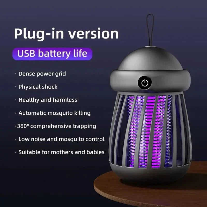 NovaGuard Mosquito Killer Lamp — 395nm UV Light, 3000V Electric Shock, Rechargeable
