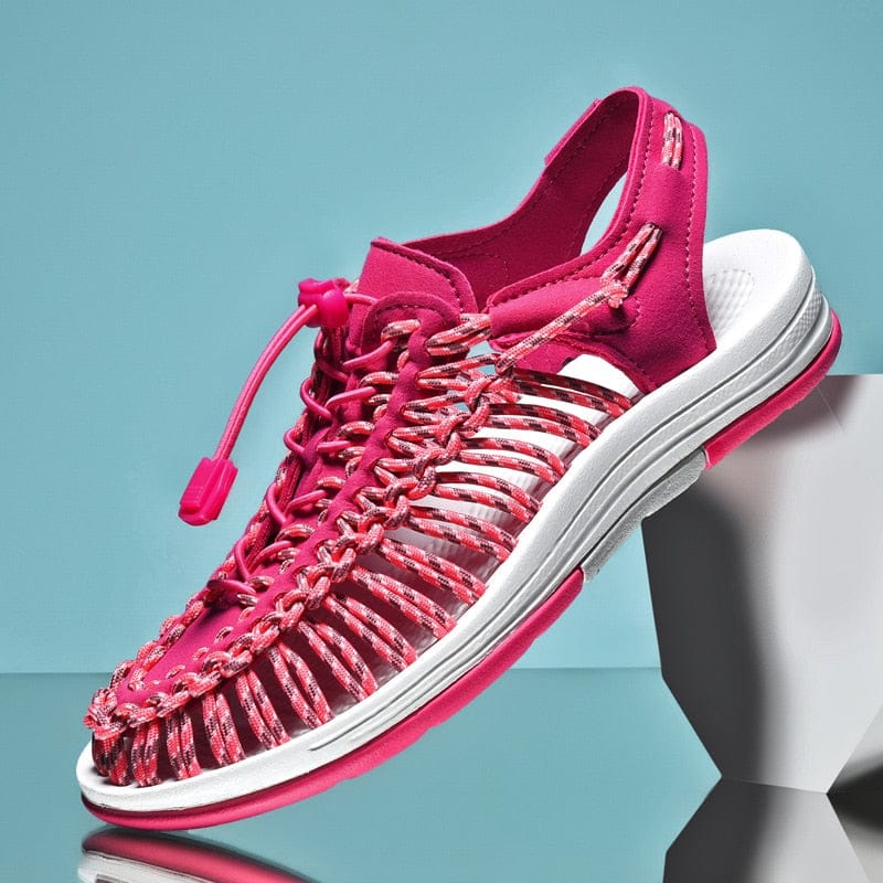 Women's Woven Sandals — Breathable, Flexible Rubber Sole