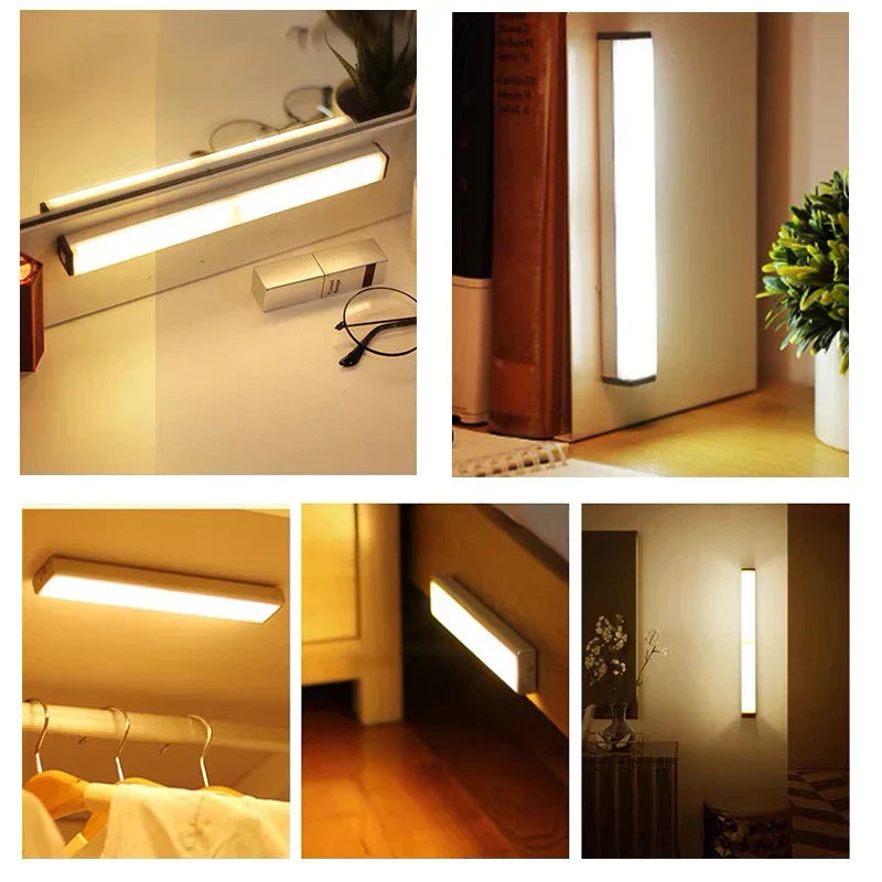 מנורת לילה אלחוטית LED באורך 50cm — חיישן תנועה, עמעום