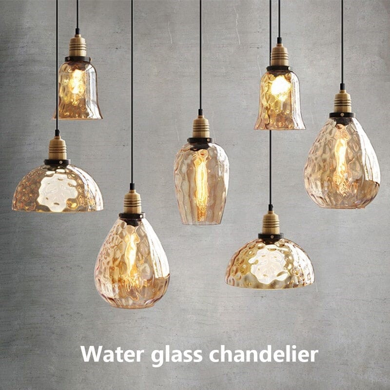 Luminara Vintage-Pendelleuchte aus Bernsteinglas — warmes LED-Licht