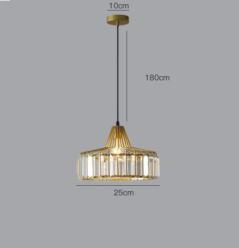 Lyra Prismatic Crystal Ceiling Pendant Light