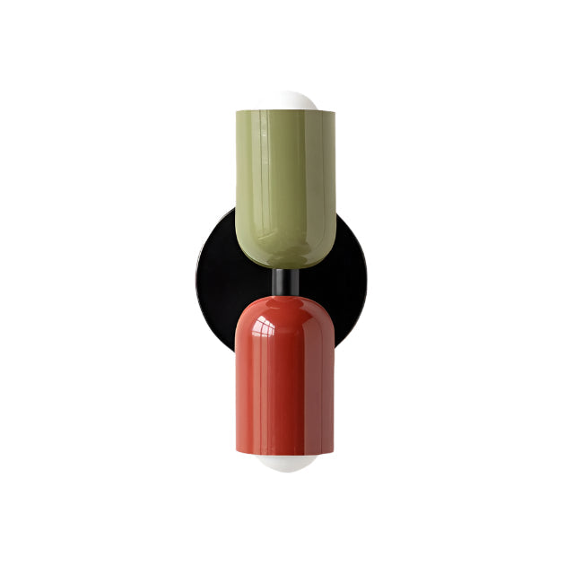 Lámpara de pared LED doble ajustable — Crema, rosa y verde