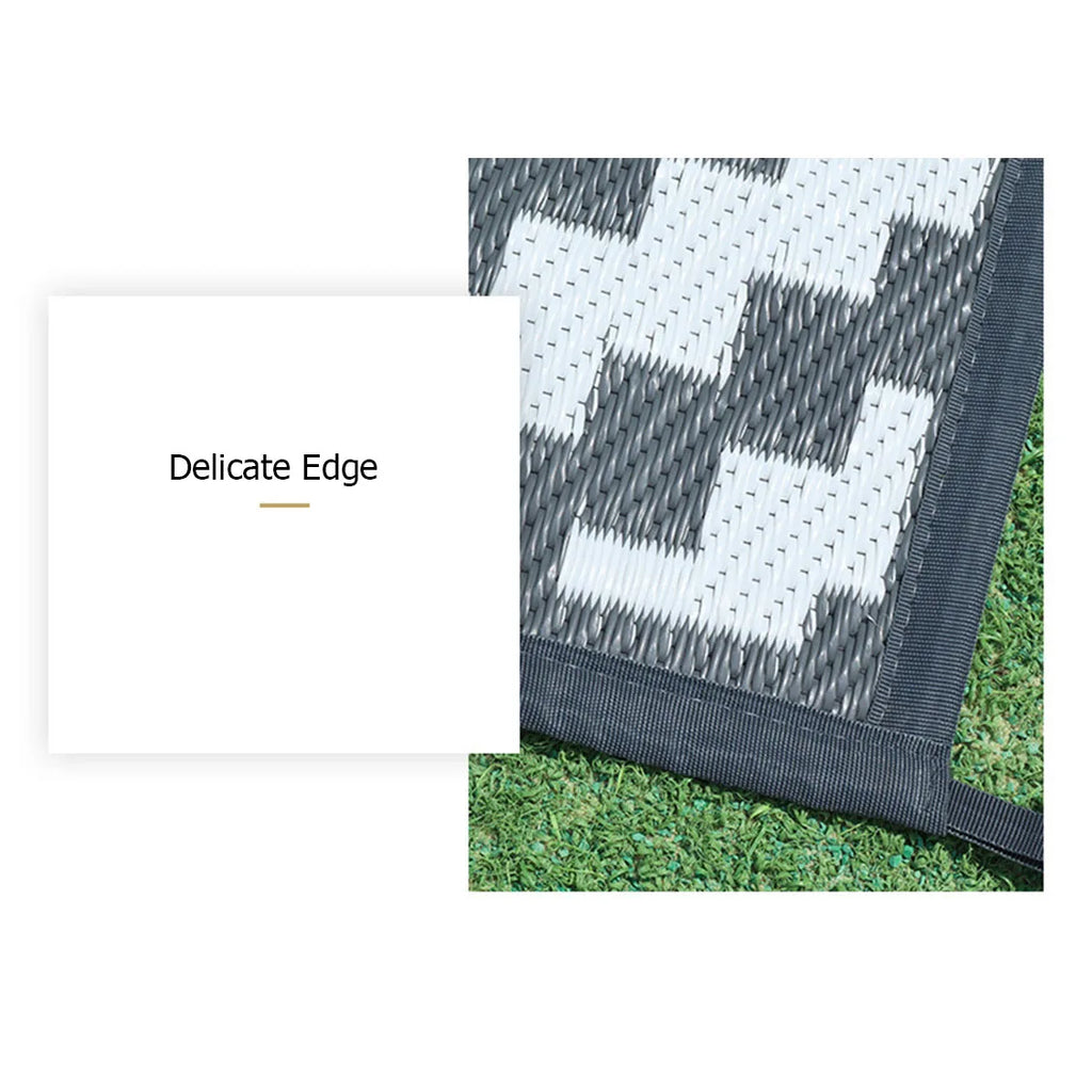 Alfombra de exterior de PP gris impermeable, plegable, 120x180cm
