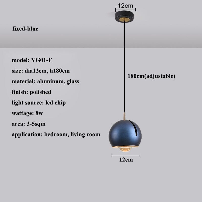 AstraLume Adjustable Tilt LED Pendant Light, Fully Dimmable