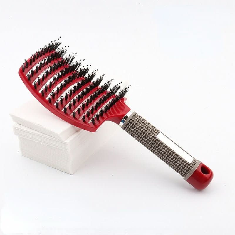 Enchanted Glide Detangler Hairbrush — Reduced Pull Design for Painless Detangling and Silky Shine