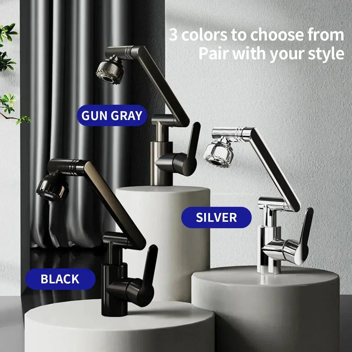 NovaFlex 360 Robotic Arm Kitchen Faucet — BubbleFlow and Shower Spray Modes