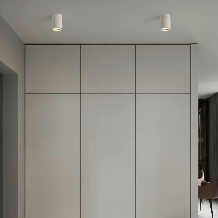 NovaStone Ceiling Lamp Collection — Authentic Stone Detail, Brushed Metal Finish