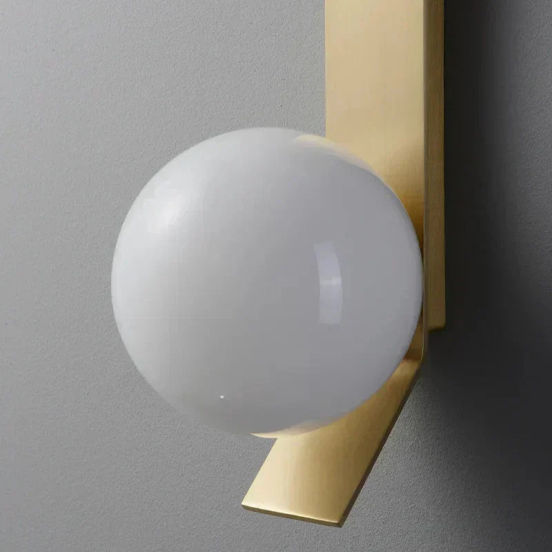 Aurelia Wall Lamp — Gilded Glass Stone Surface, Single LED G9 Bulb