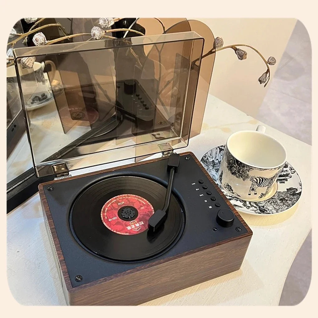 Odtwarzacz CD w stylu retro — Bluetooth 5.1, USB, AUX, akumulator