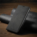 Magnetische Leder-Klapphülle für iPhone — Kartenetui, Standfunktion