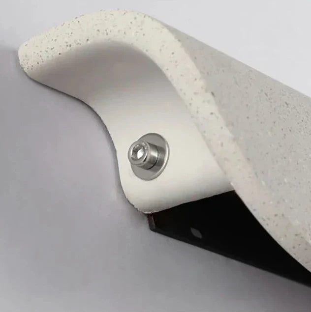 NovaCrest Cement Wall Lamps — Integrated LED Lighting, Brushed Nickel Finish