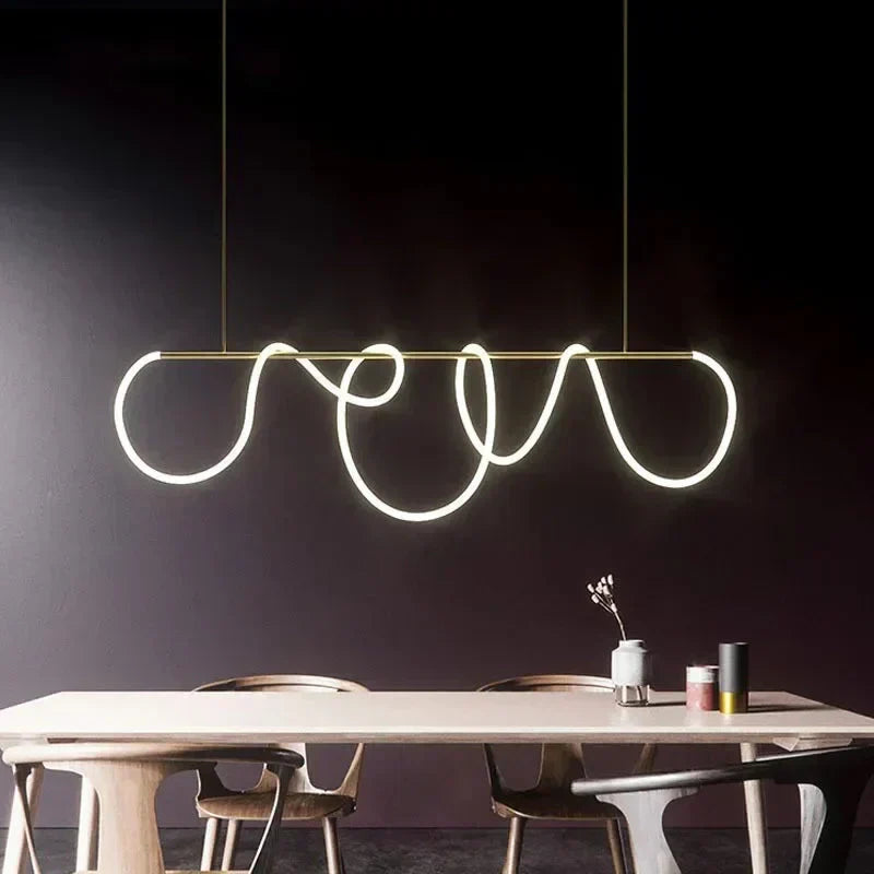 Solara 90-260V Dimmable LED Chandelier, Metal Frame Design