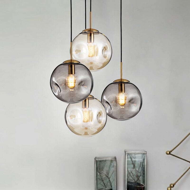 Novae-pendellampe i glas — elegant minimalistisk profil, flerfarvet finish