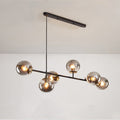 Astraeon Aluminum Glass Chandelier — Glass Ball Centerpiece In Gold Or Black Finish