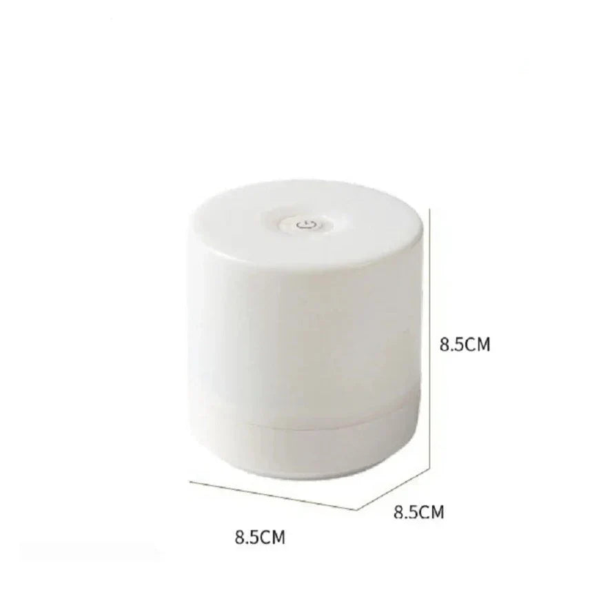 8.5cm LED-touchlampa med USB — dimbar vit ABS