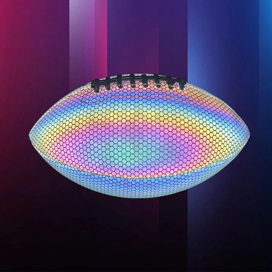 NovaGlow Size 9 American Football — Reflective Finish, Glows In The Dark