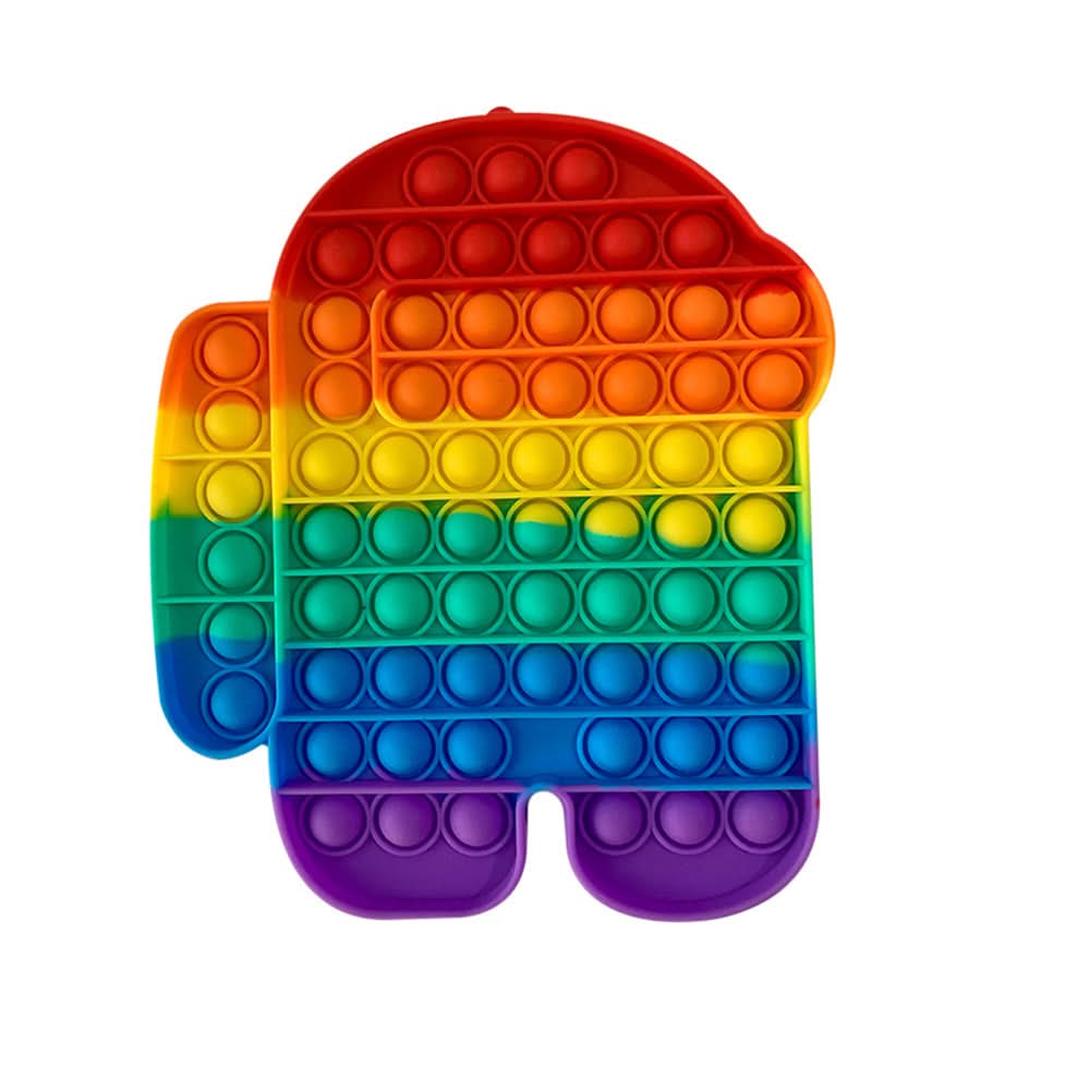 CalmWave Anti-Stress Ball — Pocket-Sized Push Pop Bubble Fidget, Rainbow