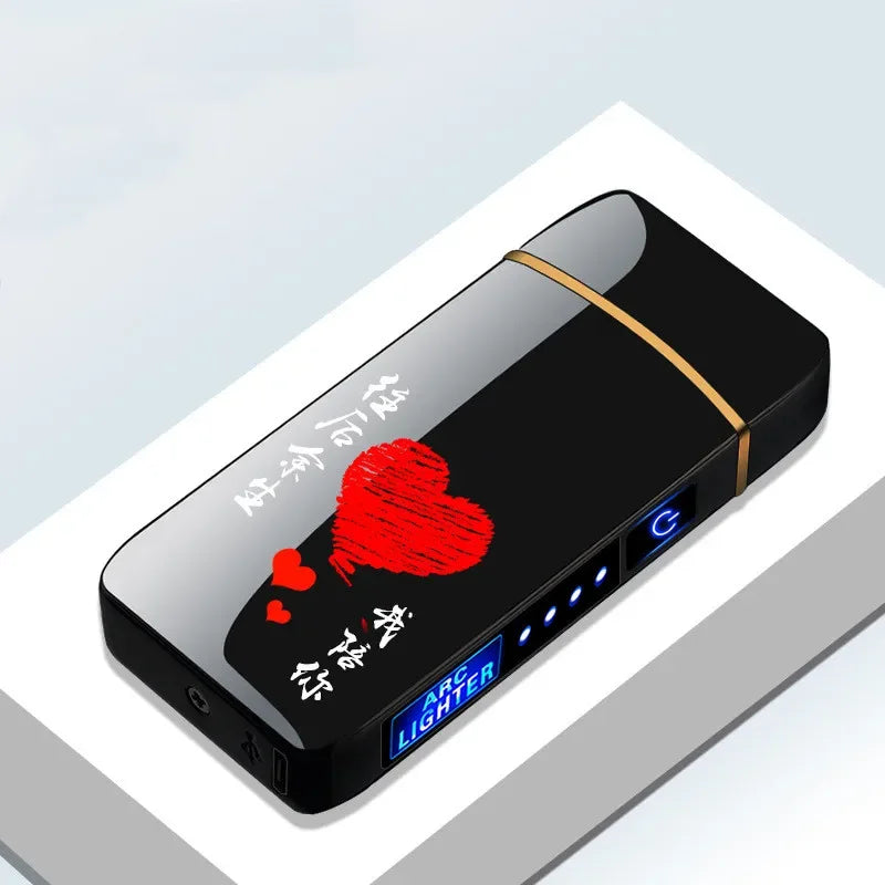 USB-ladattava plasmasytytin — sininen metalli, kaksoiskaari