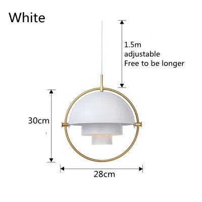 Modern Nordic Pendant Light | Sculptural Metal Suspension Lamp | Wildoxy