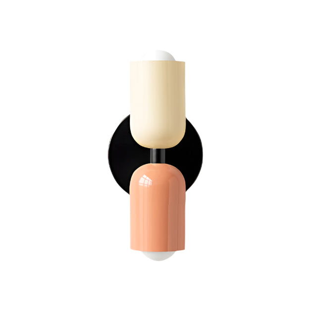Lámpara de pared LED doble ajustable — Crema, rosa y verde