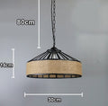 Ropehaven Vintage Pendant Light — Distressed Metal Shade, Hemp Rope Detail