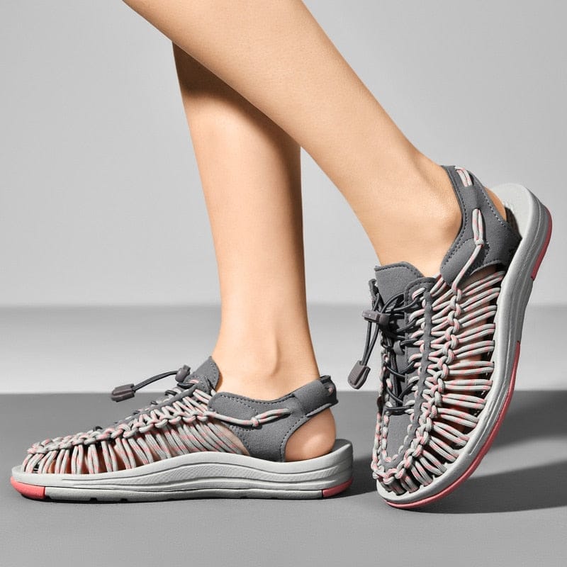 Women's Woven Sandals — Breathable, Flexible Rubber Sole