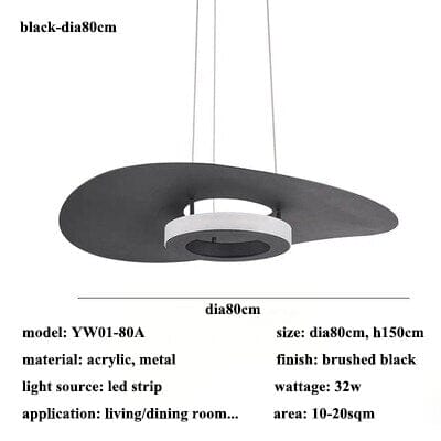 NovaLume Aluminum LED Pendant Lamp — Round Clear Glass Shades
