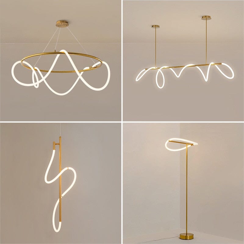 LumaTwirl LED Pendant Light — Warm Glow, Soft Shading Effect
