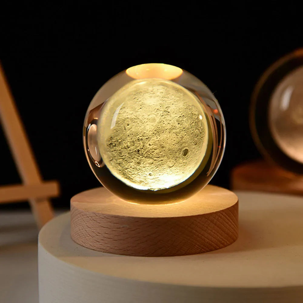 Lampada notturna a globo galattico 3D - Bagliore cosmico alimentato tramite USB