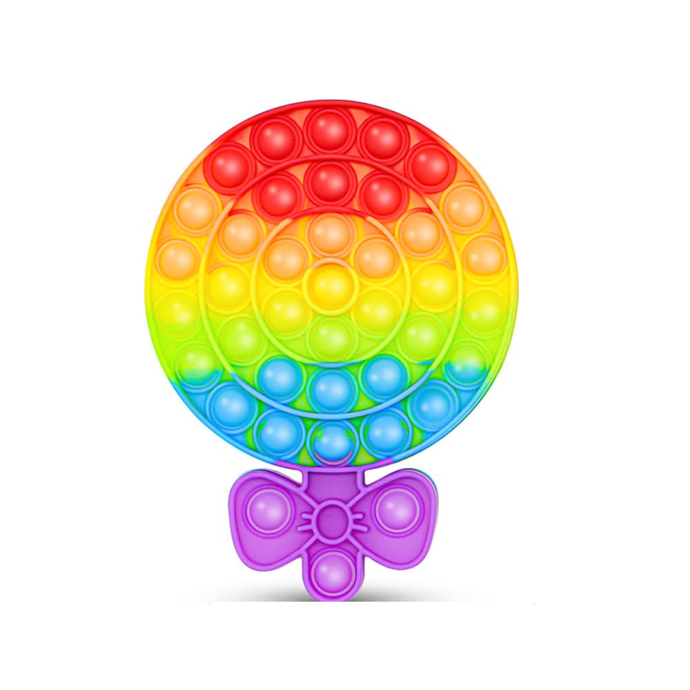 CalmWave Anti-Stress Ball — Pocket-Sized Push Pop Bubble Fidget, Rainbow