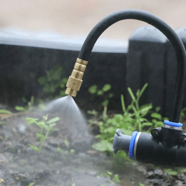 360° drypvandingssystem i messing — 8 mm PE-slange, 5 m/10 m