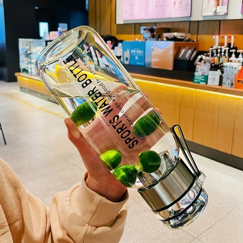 Cană transparentă pentru apă de 2-Liter — sticlă mare pentru băuturi