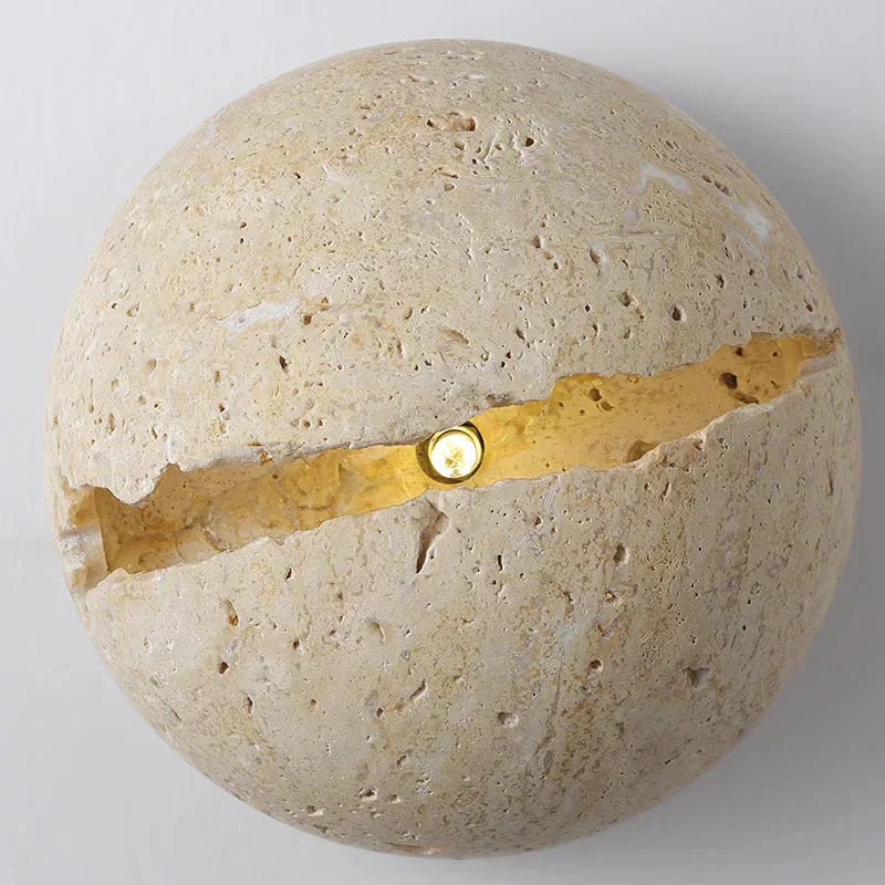 SolaraStone Wall Lamp — Stone Finish LED G4, Touch Switch