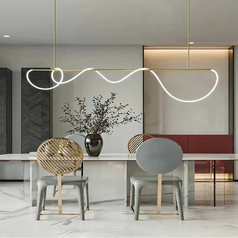 Solara 90-260V Dimmable LED Chandelier, Metal Frame Design