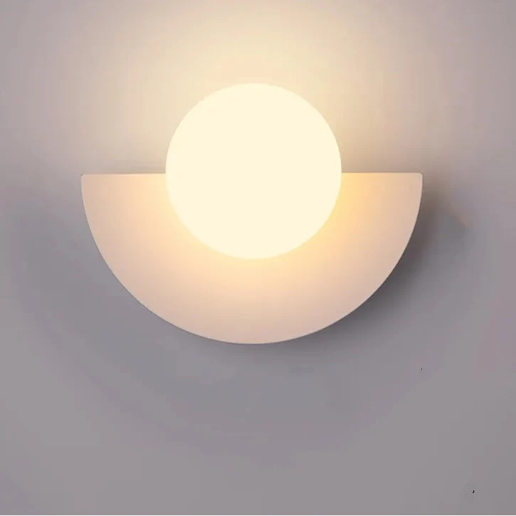 Lampă de perete LED cu design geometric modern — Abajur semicircular