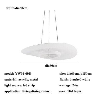 NovaLume Aluminum LED Pendant Lamp — Round Clear Glass Shades