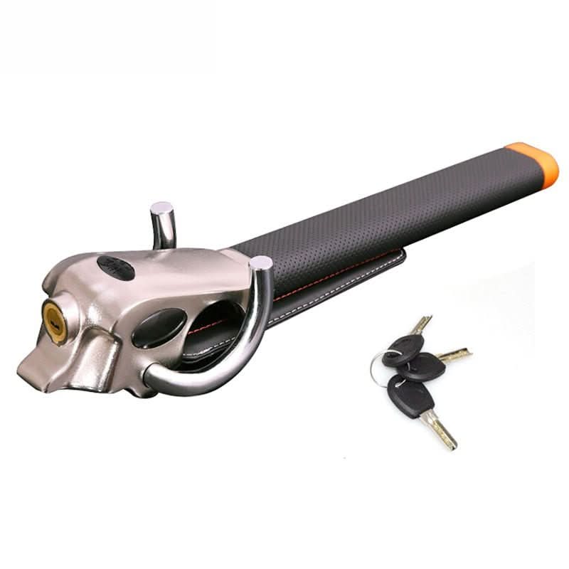 Blocco antifurto Premium GuardLock per volante – Sistema di chiusura triplo, allarme integrato