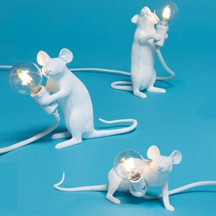Lampă de masă în formă de șoricel — Design jucăuș, lumină ambientală caldă