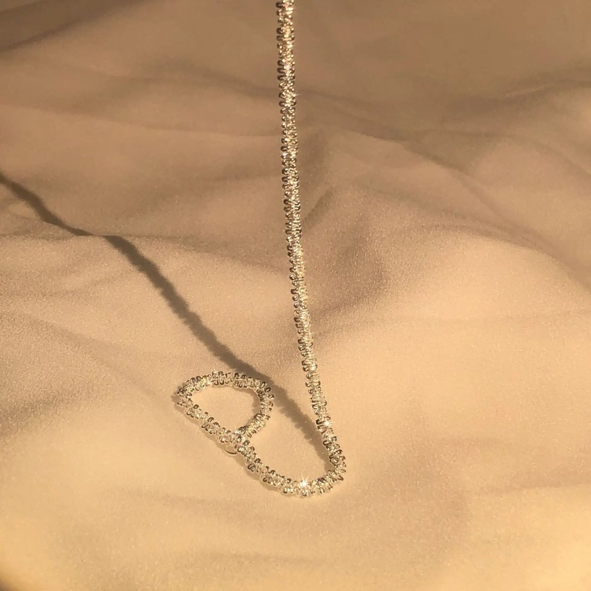 LumaBand Sterling Silver Bracelet — Minimalist Wrap Design, Subtle Sparkle